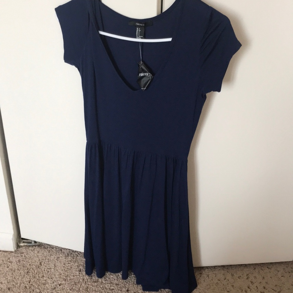 Heartneck navy summer dress